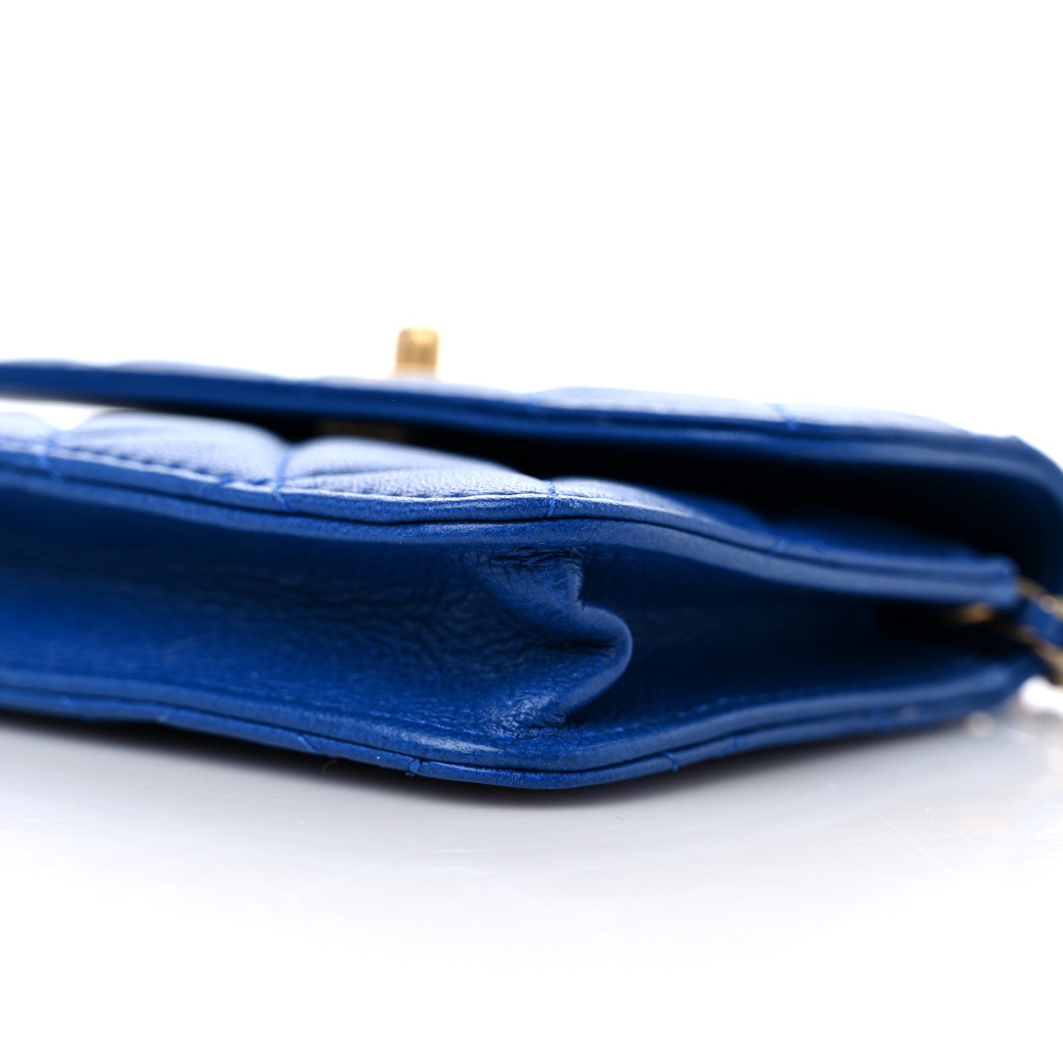 Chanel Lambskin Quilted Pearl Crush Clutch With Chain Bag Blue 10 of 10