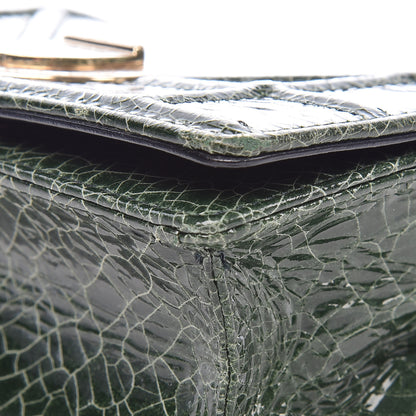 Christian Dior Ceramic Effect Deerskin Baby Diorama Flap Bag Green 9 of 15