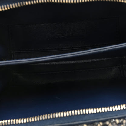 Chanel Tweed Snakeskin Quilted Small CC Filigree Vanity Case Navy Multicolor 5 of 10