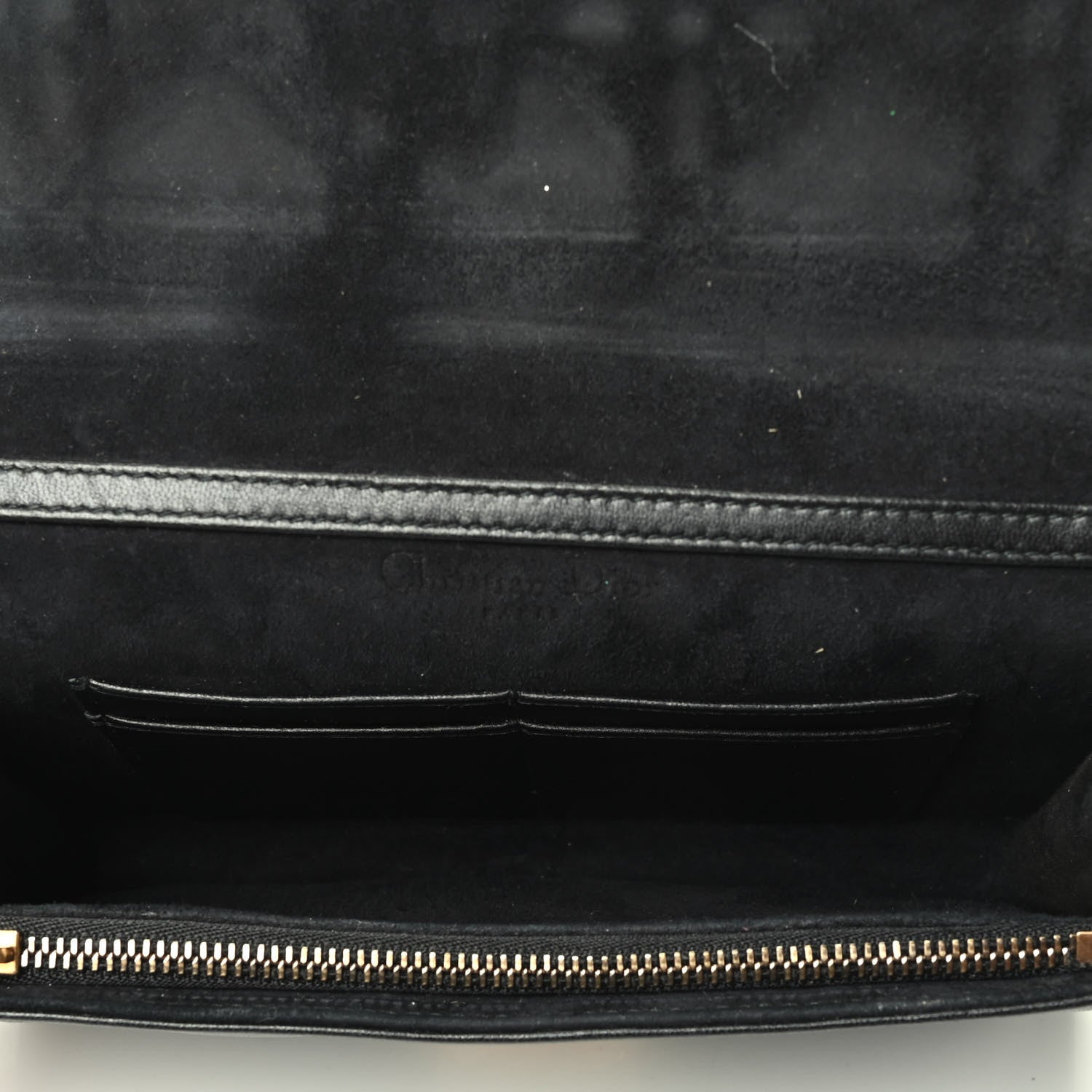 Christian Dior Lambskin Cannage Dioraddict Wallet on Chain Clutch Black 4 of 4