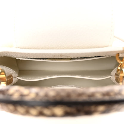Louis Vuitton Taurillon Snakeskin Mini Capucines White 5 of 9
