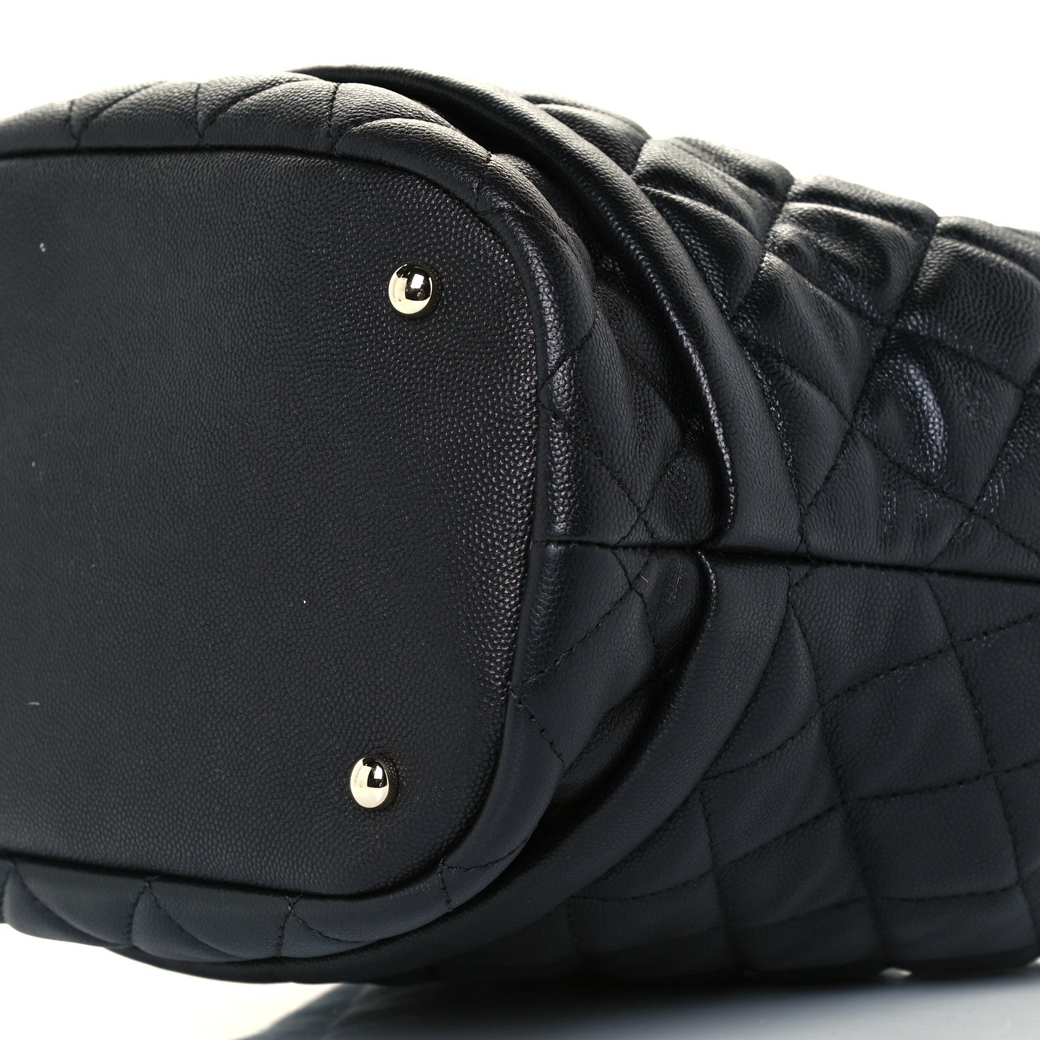 Chanel Caviar Quilted Large Rolled Up Bucket Drawstring Bag Black 10 of 10