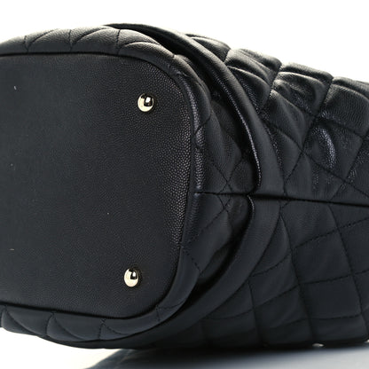 Chanel Caviar Quilted Large Rolled Up Bucket Drawstring Bag Black 10 of 10