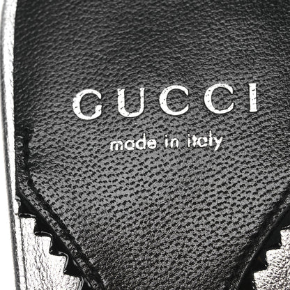 Gucci Nappa Lame Interlocking G Bella 65mm Slide Sandals 39 Argento 9 of 11