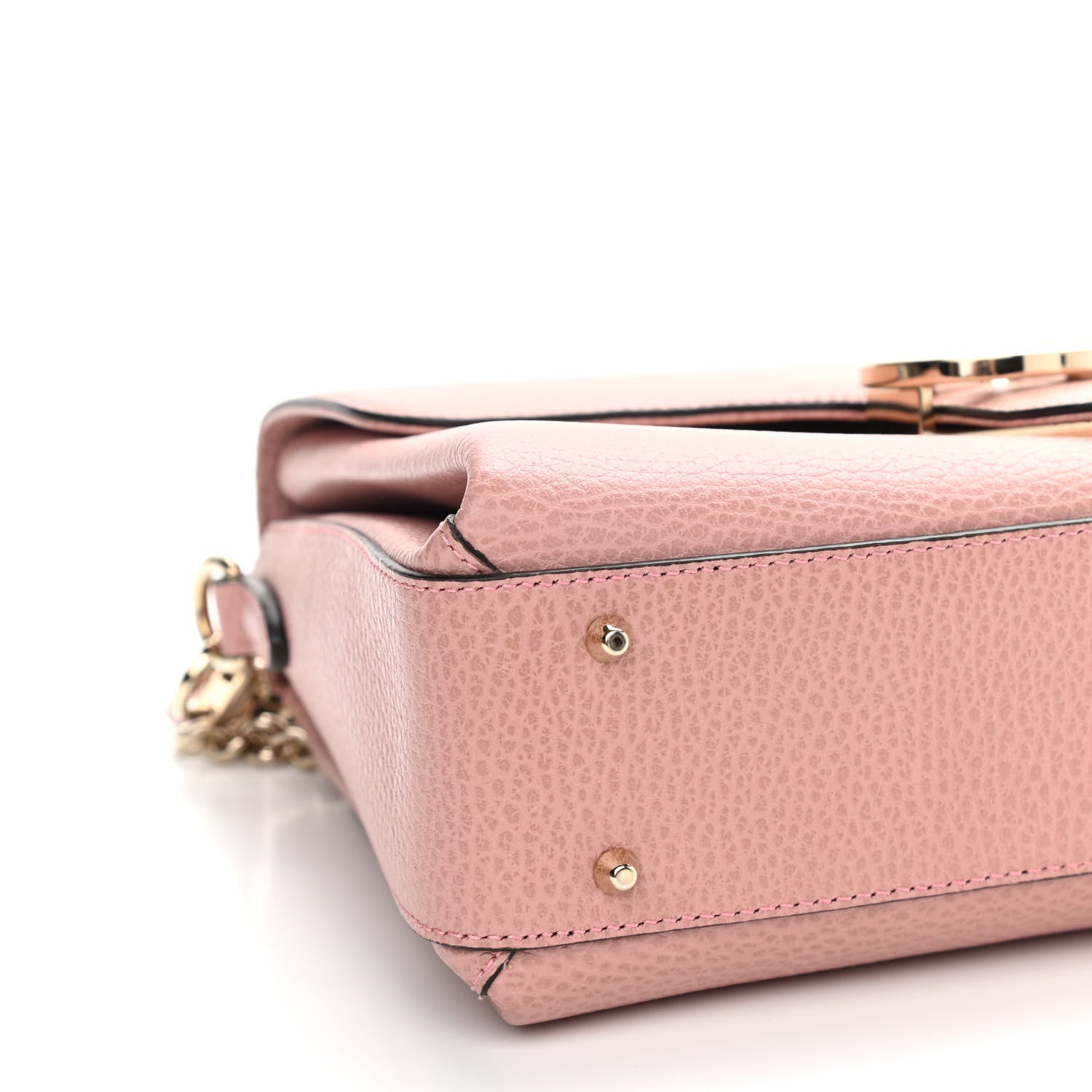 Gucci Dollar Calfskin Interlocking G Top Handle Shoulder Bag Soft Pink 8 of 10