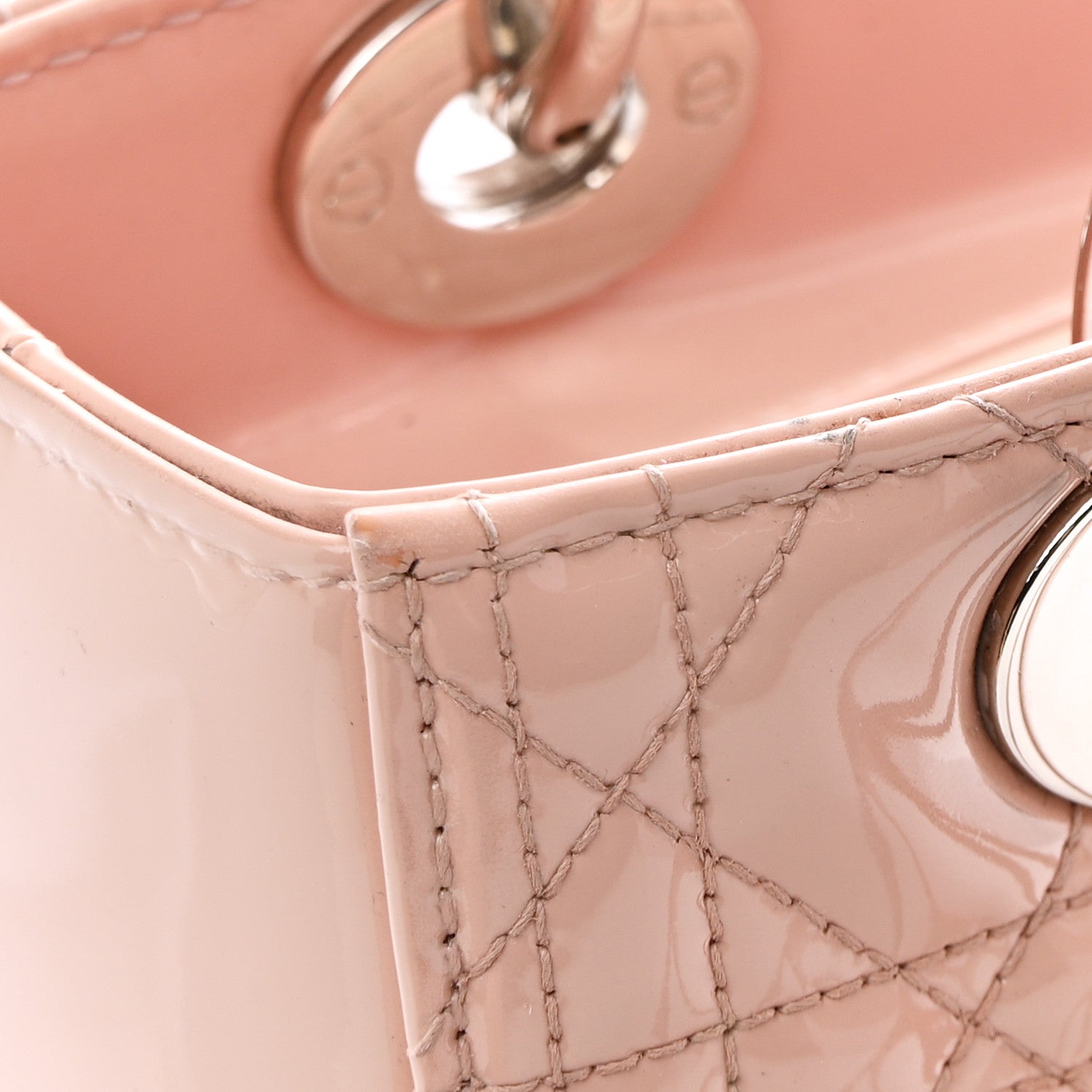 Christian Dior Patent Cannage Medium Lady Dior Rose Clair 24 of 35