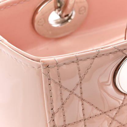 Christian Dior Patent Cannage Medium Lady Dior Rose Clair 24 of 35