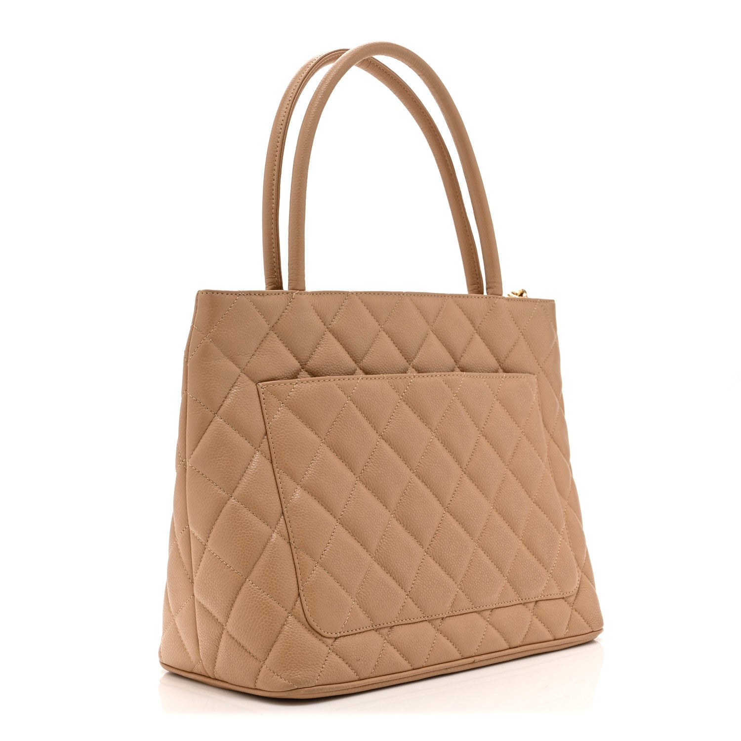 Chanel Caviar Quilted Medallion Tote Beige 3 of 10