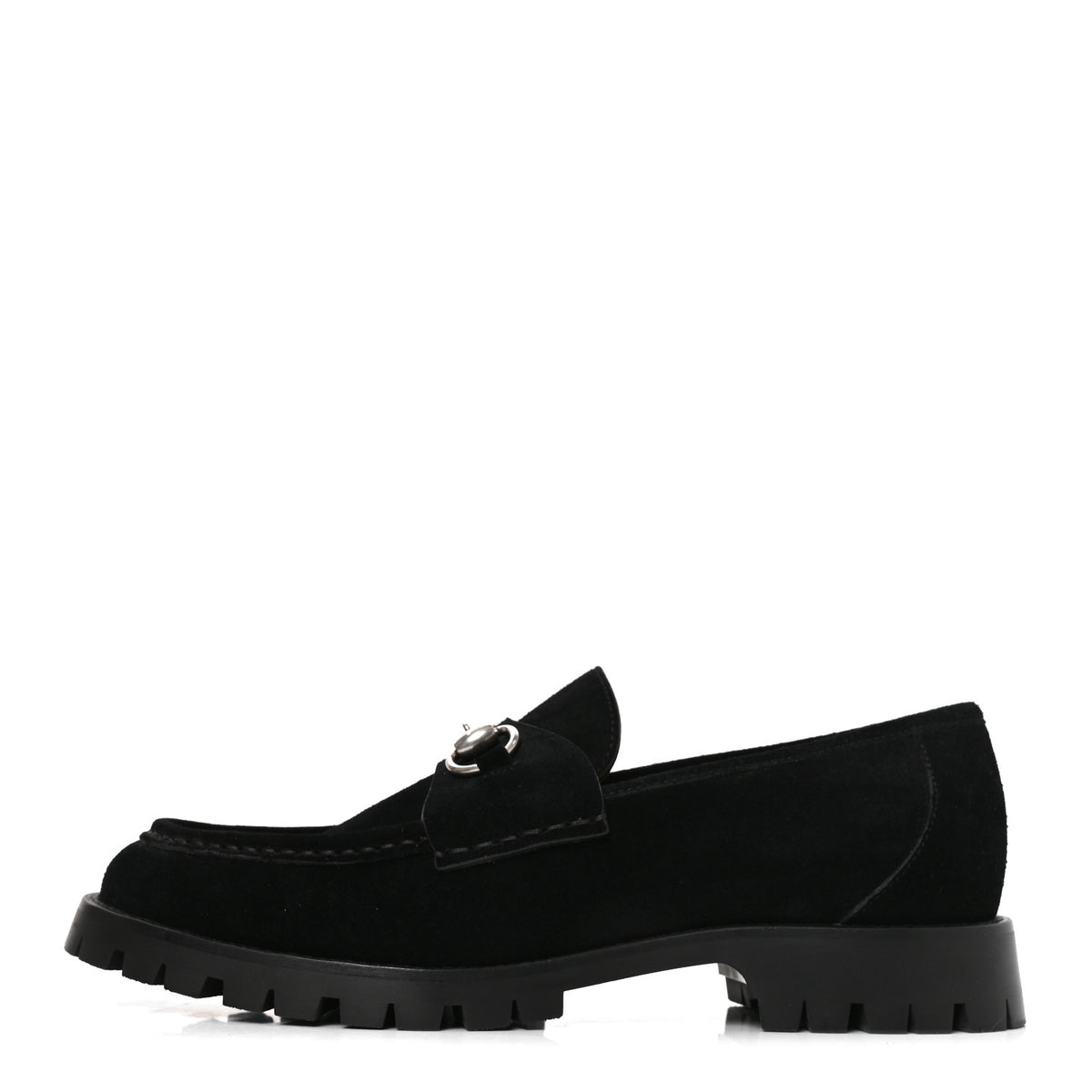 Suede Mens Horsebit Loafers 7.5 Black