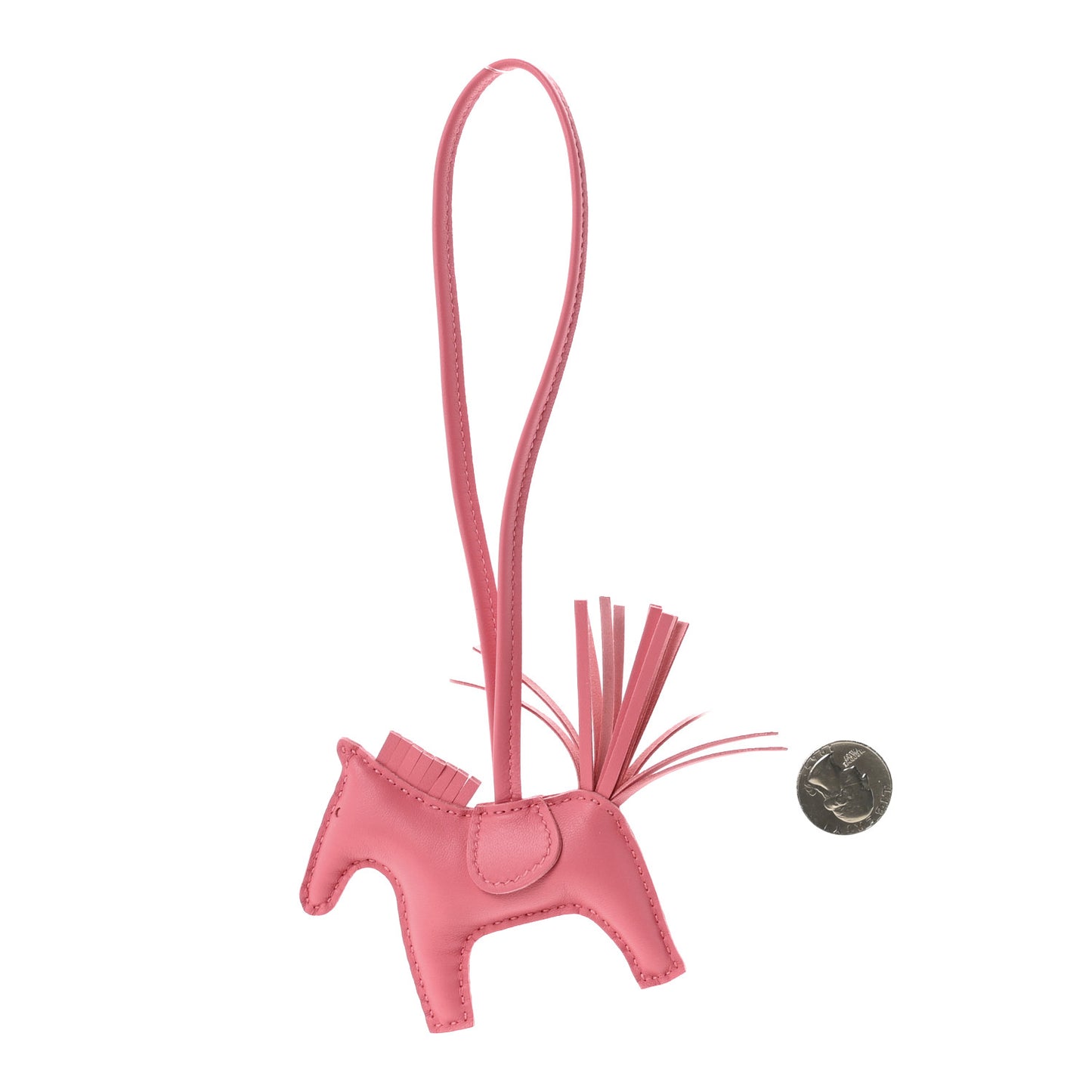 Milo Lambskin Grigri Rodeo Horse Bag Charm PM Rose Azalee