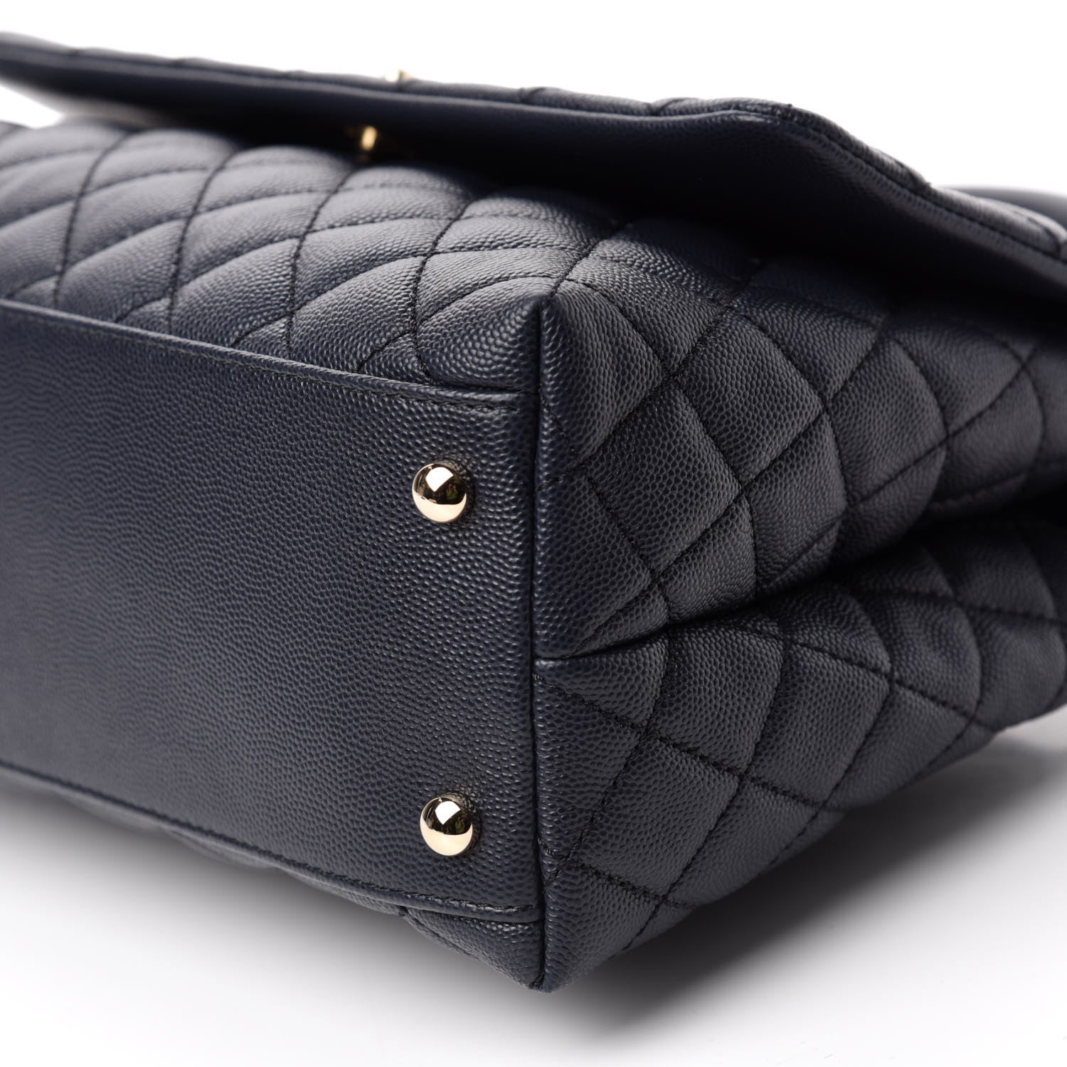 Chanel Caviar Quilted Small Coco Handle Flap Navy 8 of 12