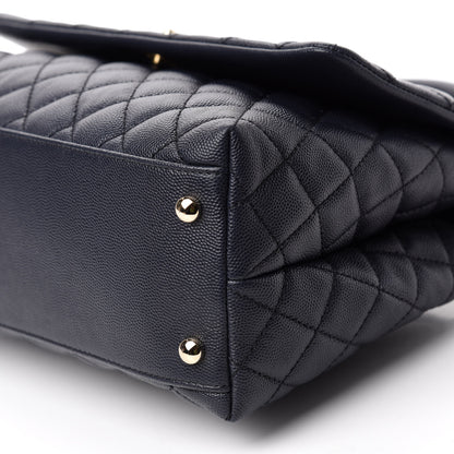 Chanel Caviar Quilted Small Coco Handle Flap Navy 8 of 12
