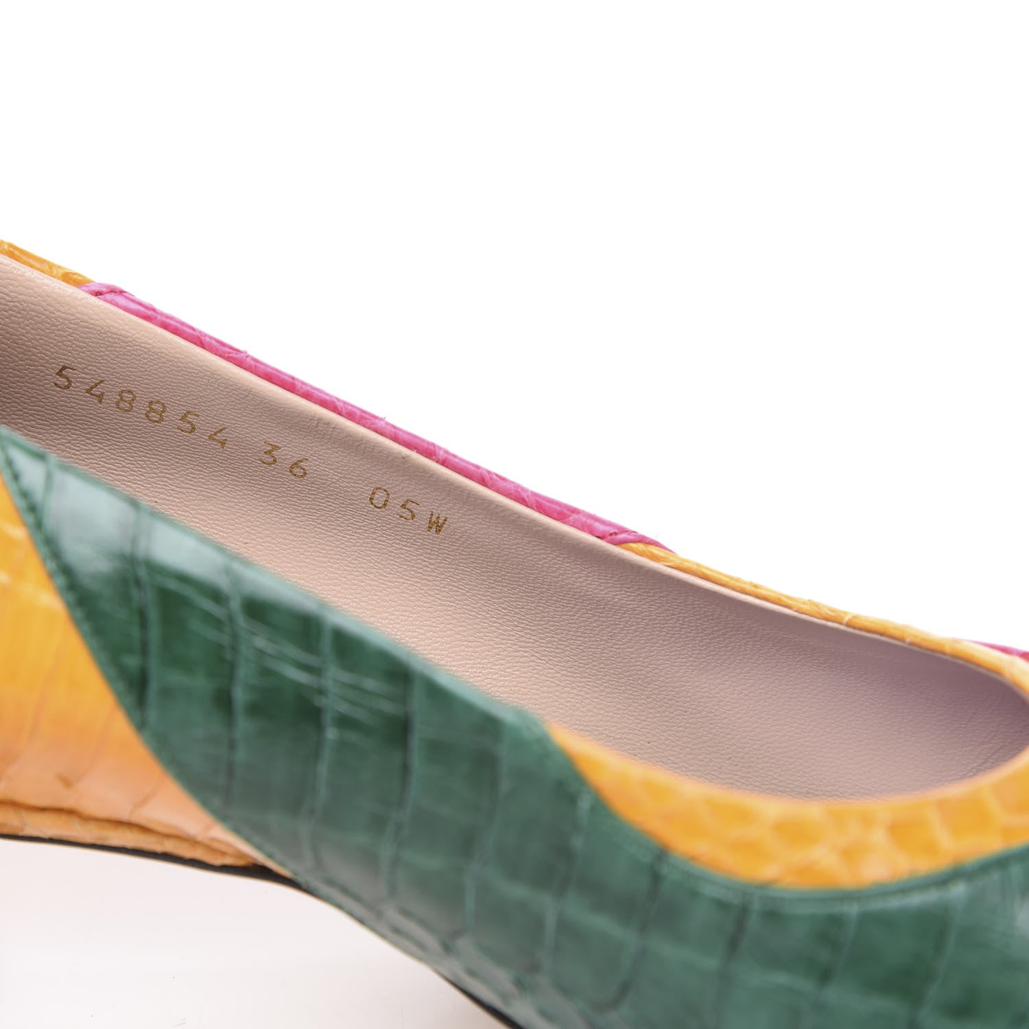 Gucci Snakeskin Crystal Double G Pumps 36 Pink 8 of 9