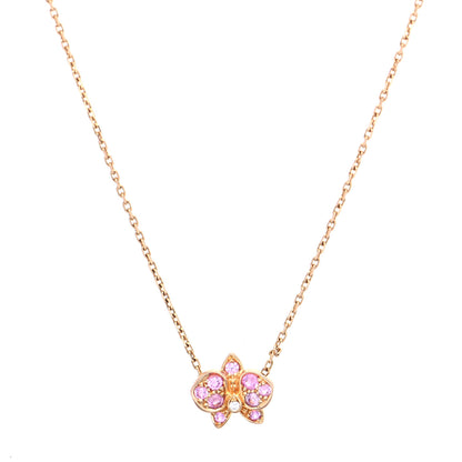 Cartier 18K Pink Gold Pink Sapphire Diamond Caresse D'Orchidees Par Cartier Necklace 1 of 6