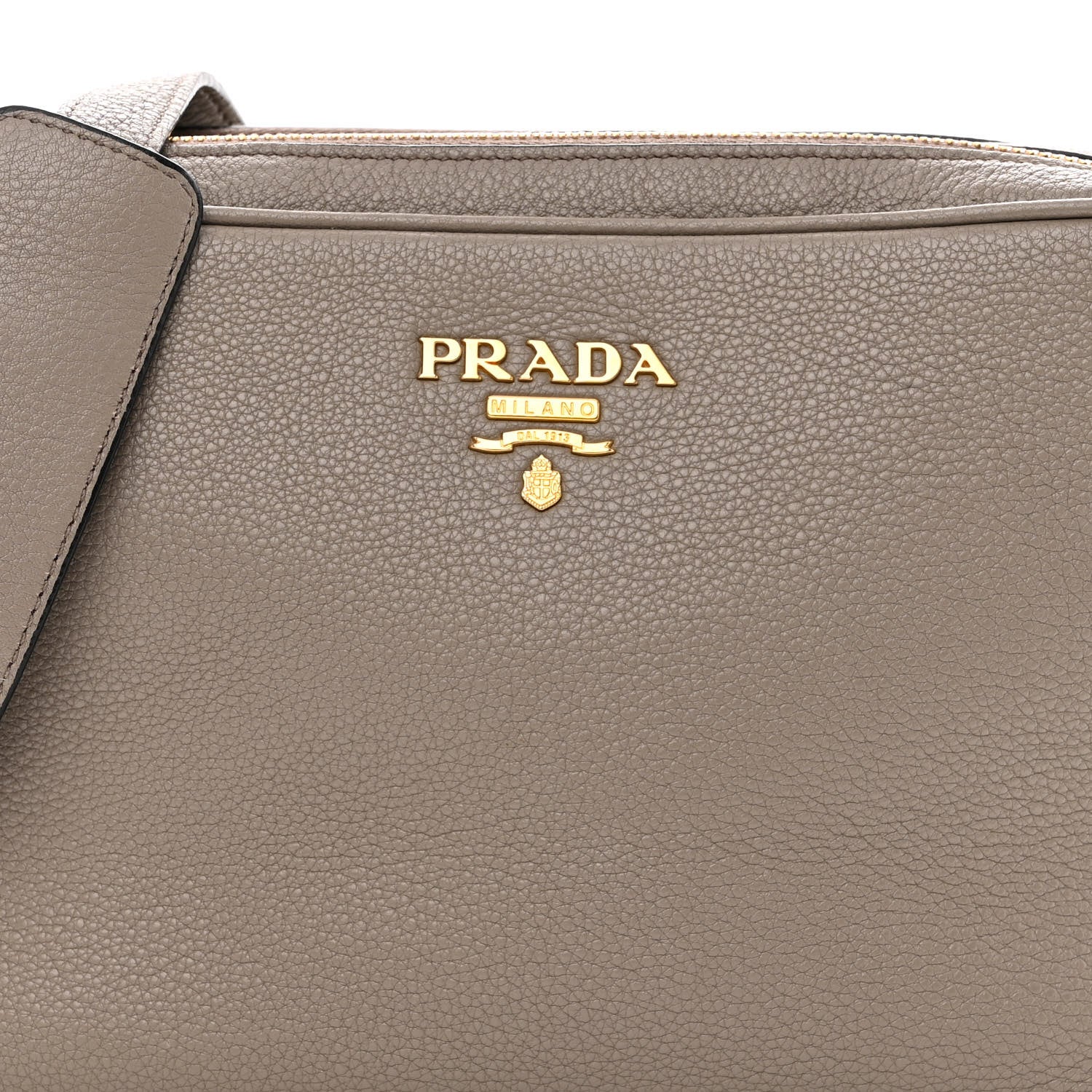 Prada Vitello Daino Medium Double Zip Shoulder Bag Argilla 8 of 11