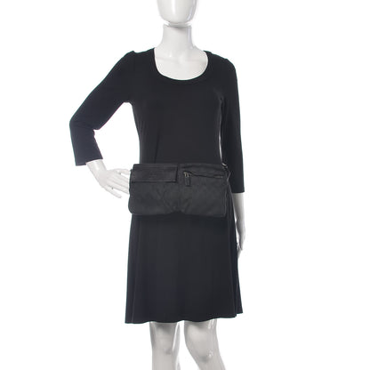 Gucci GG Monogram Double Pocket Belt Bag Black 2 of 12