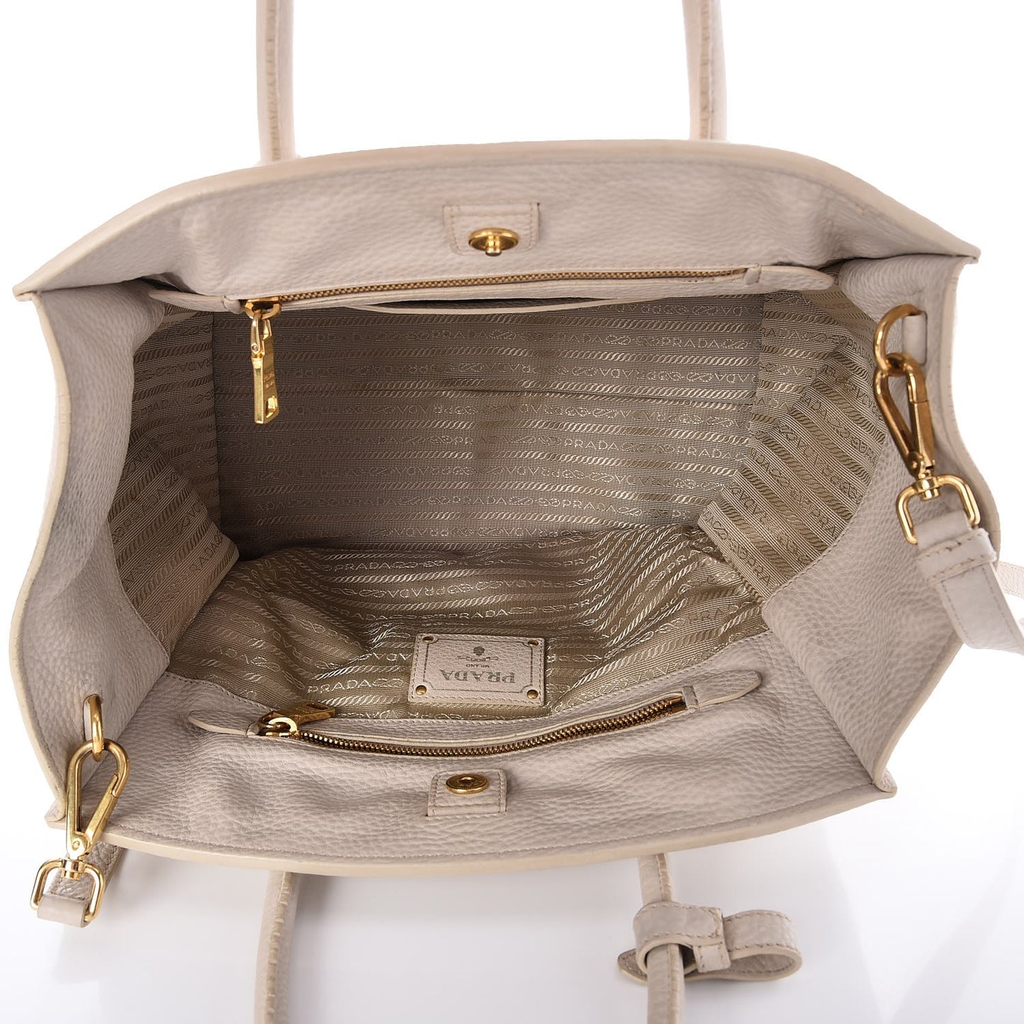 Vitello Daino Shopping Tote Talco