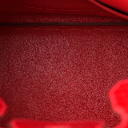 Hermes Shiny Porosus Crocodile Birkin 35 Rouge Casaque 5 of 11