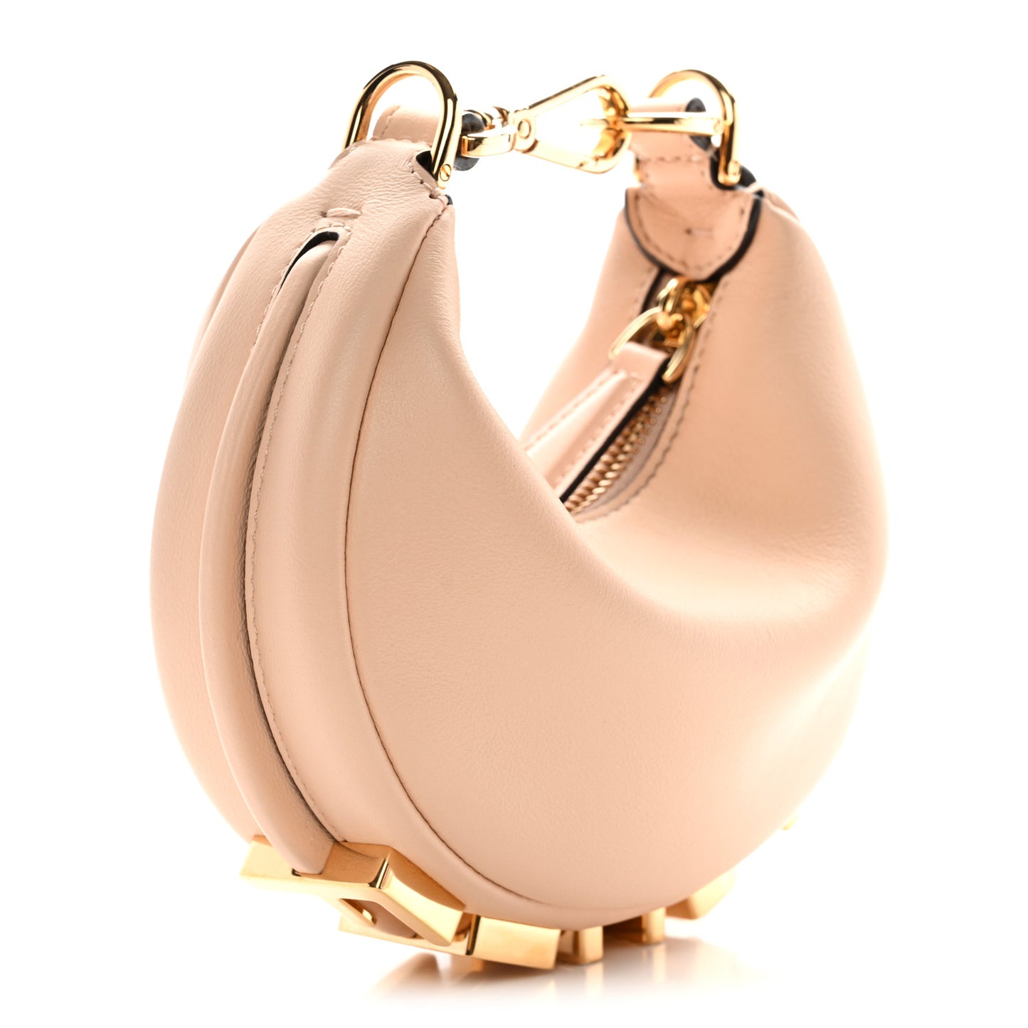 Vitello Grace Matte Nano Fendigraphy Hobo Charm Light Rose