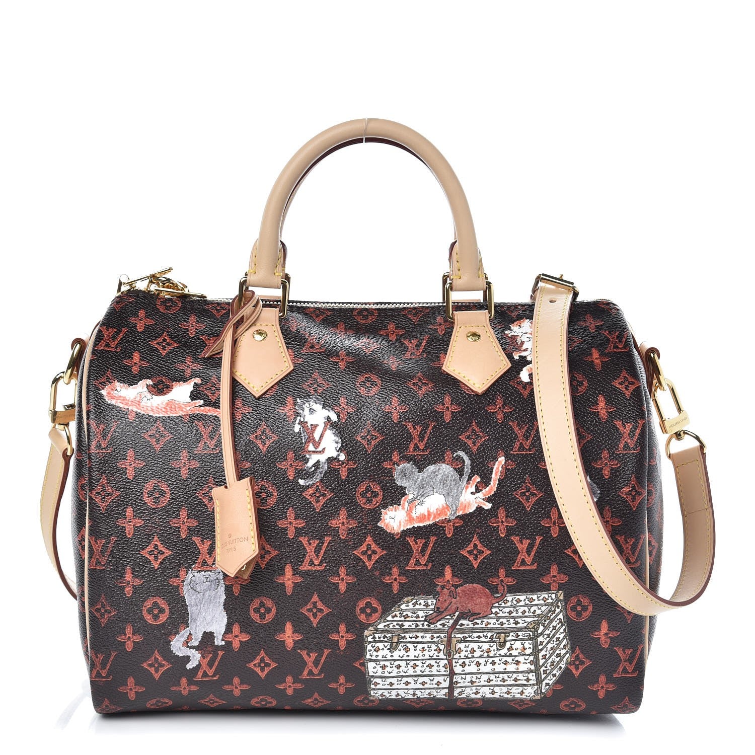 Louis Vuitton Catogram Speedy Bandouliere 30 Marron 1 of 7