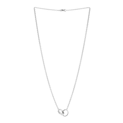 Cartier 18K White Gold Interlocking LOVE Necklace 3 of 5
