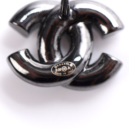 Chanel Ruthenium Crystal Pearl CC Earrings 3 of 5