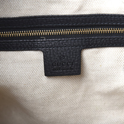 Gucci Pebbled Calfskin Medium Soho Chain Shoulder Bag Black 5 of 9