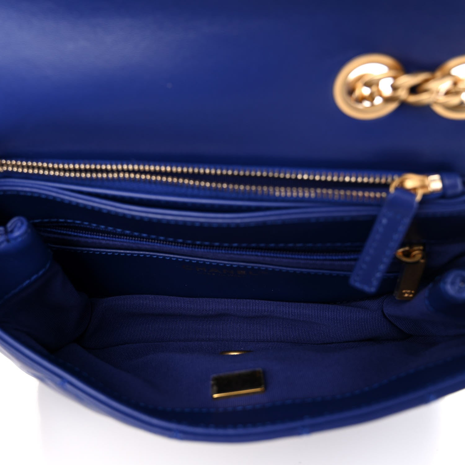 Chanel Lambskin Quilted Small Pillow Crush Flap Blue 5 of 10