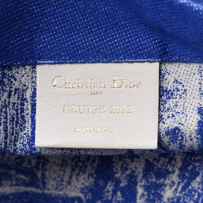 Christian Dior Canvas Print Cruise Tote Ivory Blue 12 of 17