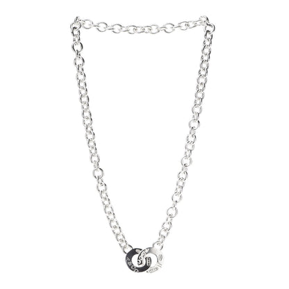 Tiffany Sterling Silver 1837 Circle Clasp Necklace 3 of 4
