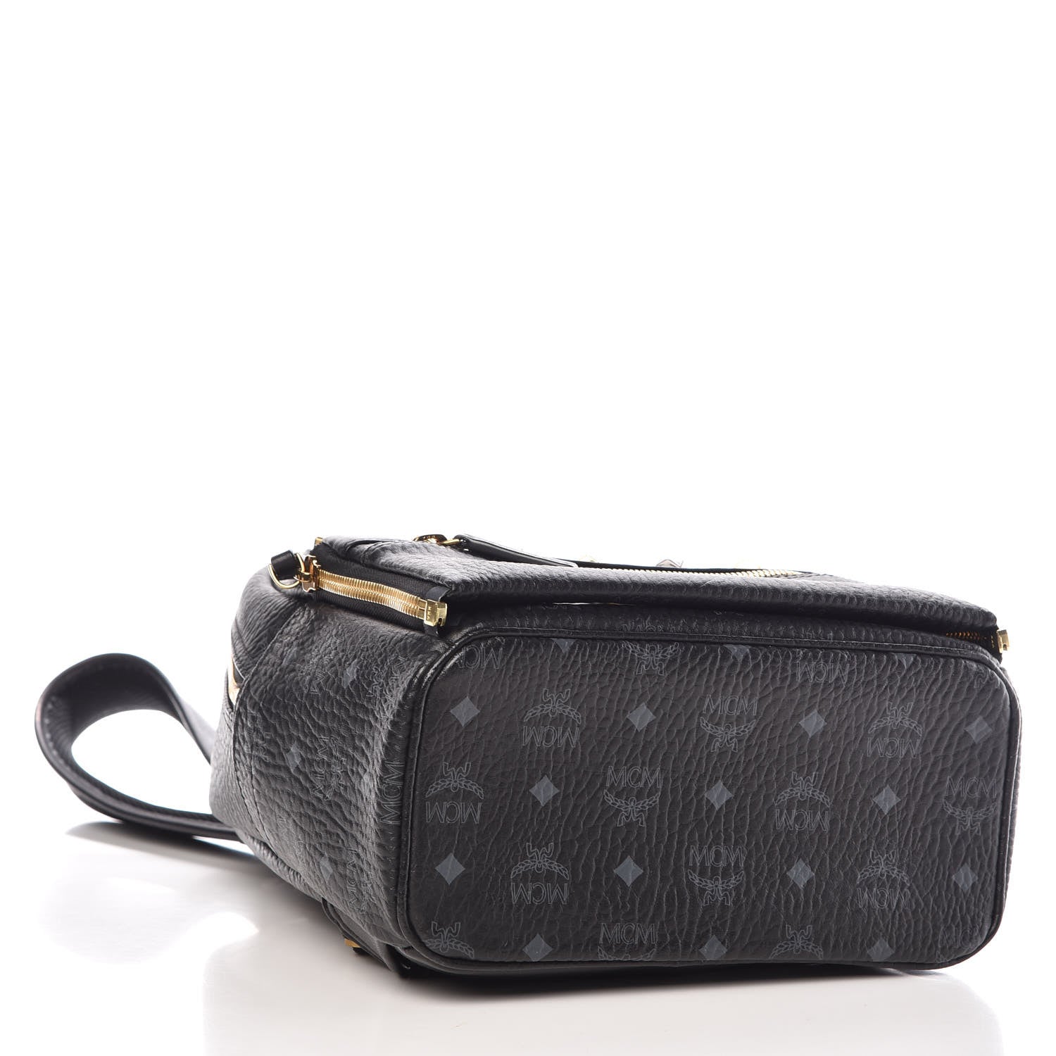 MCM Visetos Studded Small Dual Stark Backpack Black 5 of 10