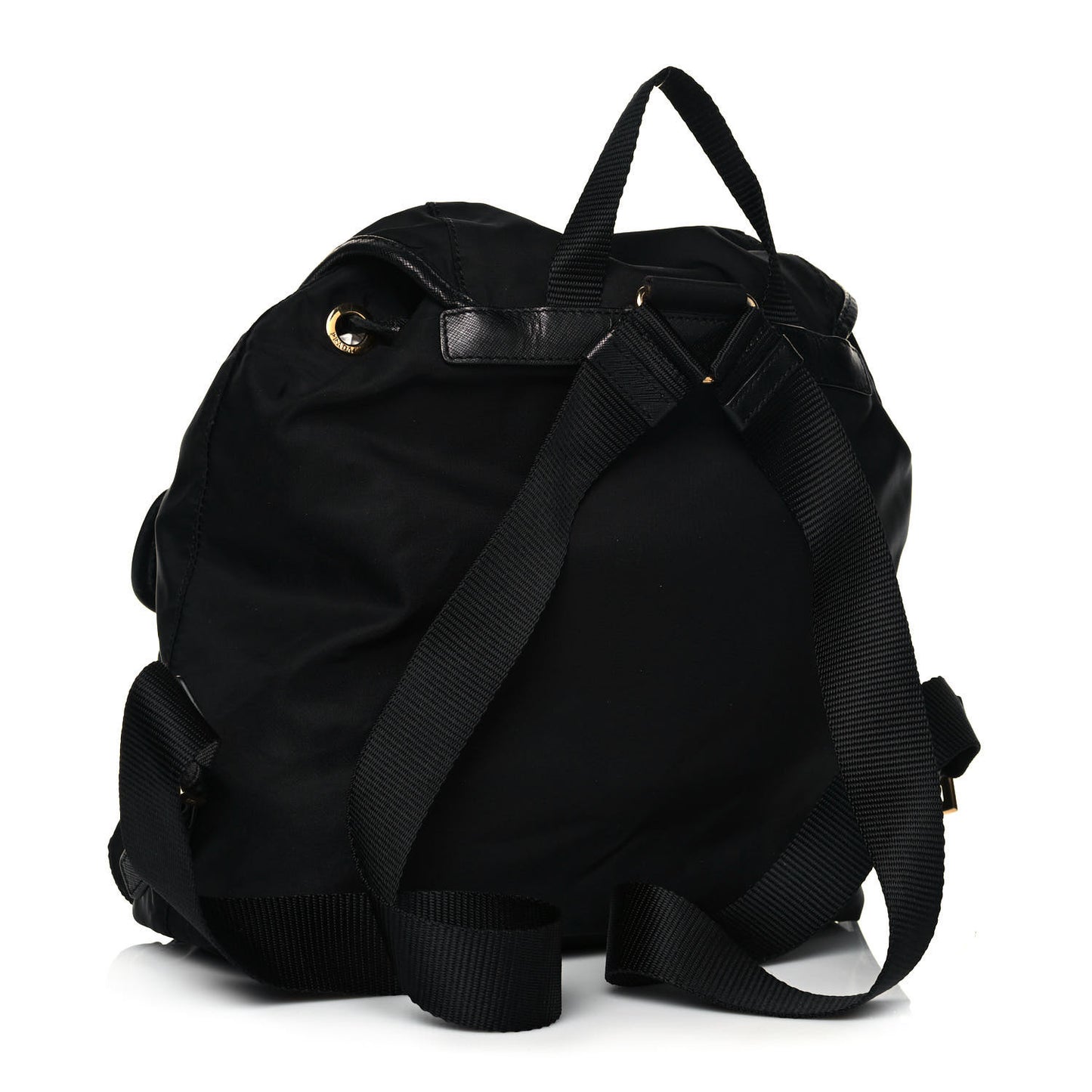 Nylon Vela Saffiano Backpack Black