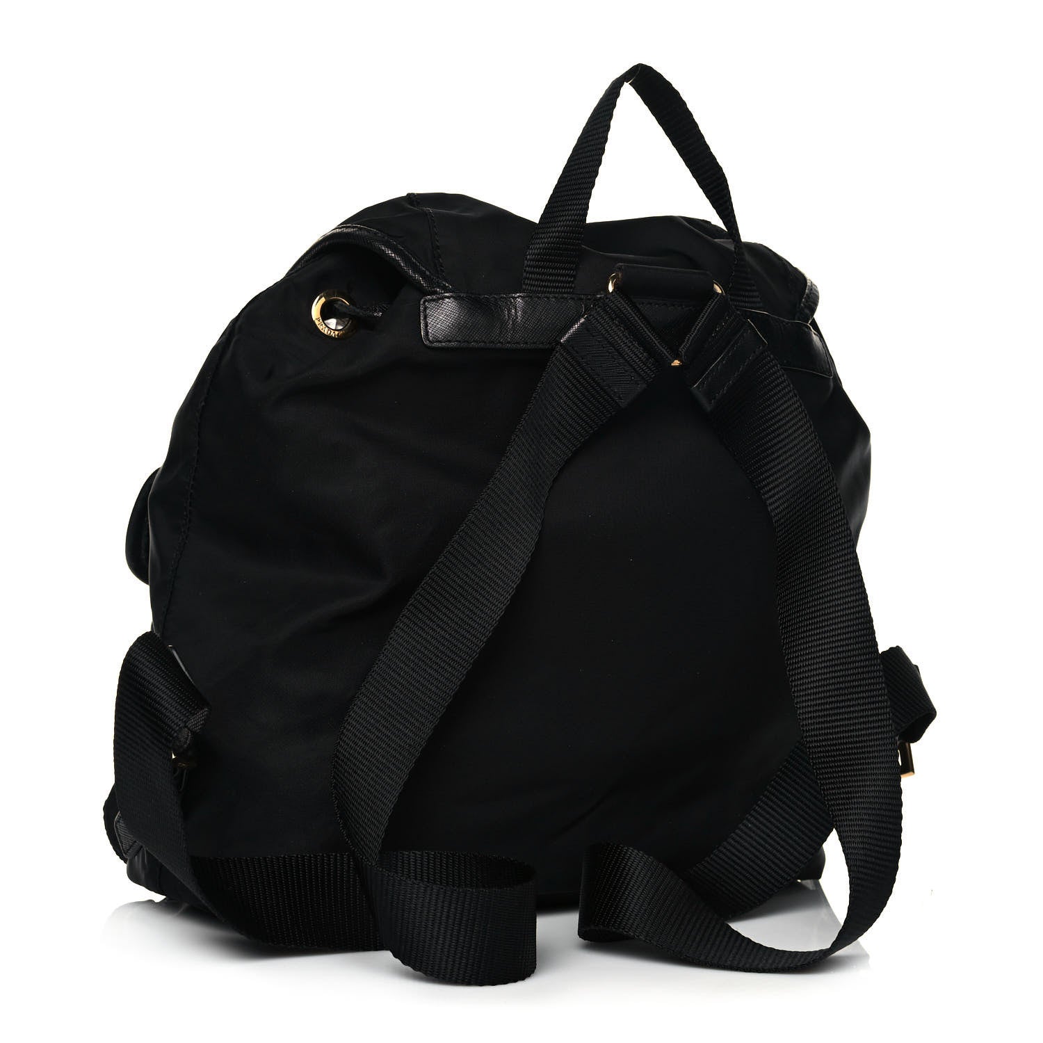 Prada Nylon Vela Saffiano Backpack Black 2 of 11