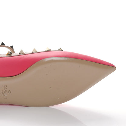 Valentino Garavani Calfskin Nappa Rockstud Cage Ballerina Flats 35.5 Deep Fuxia Poudre 7 of 9
