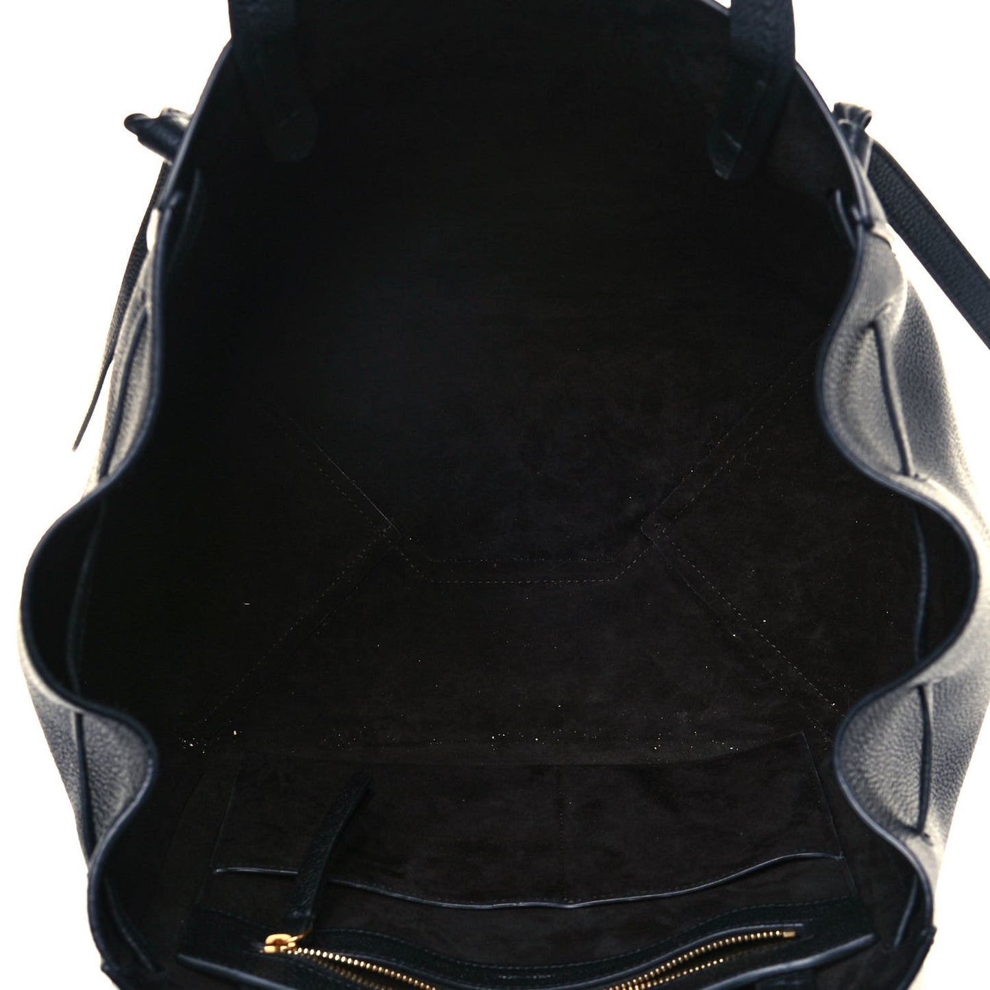 Soft Grained Calfskin Small Belt Cabas Phantom Black