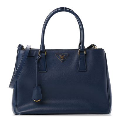 Prada Saffiano Lux Medium Tote Bluette 1 of 9