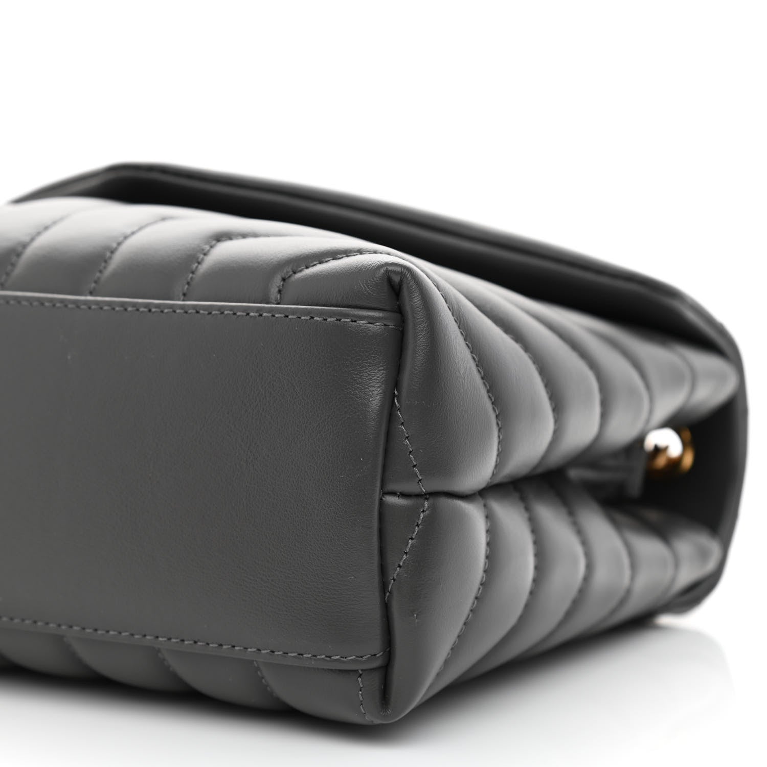 Saint Laurent Calfskin Y Quilted Monogram Small Loulou Chain Satchel Storm 10 of 10