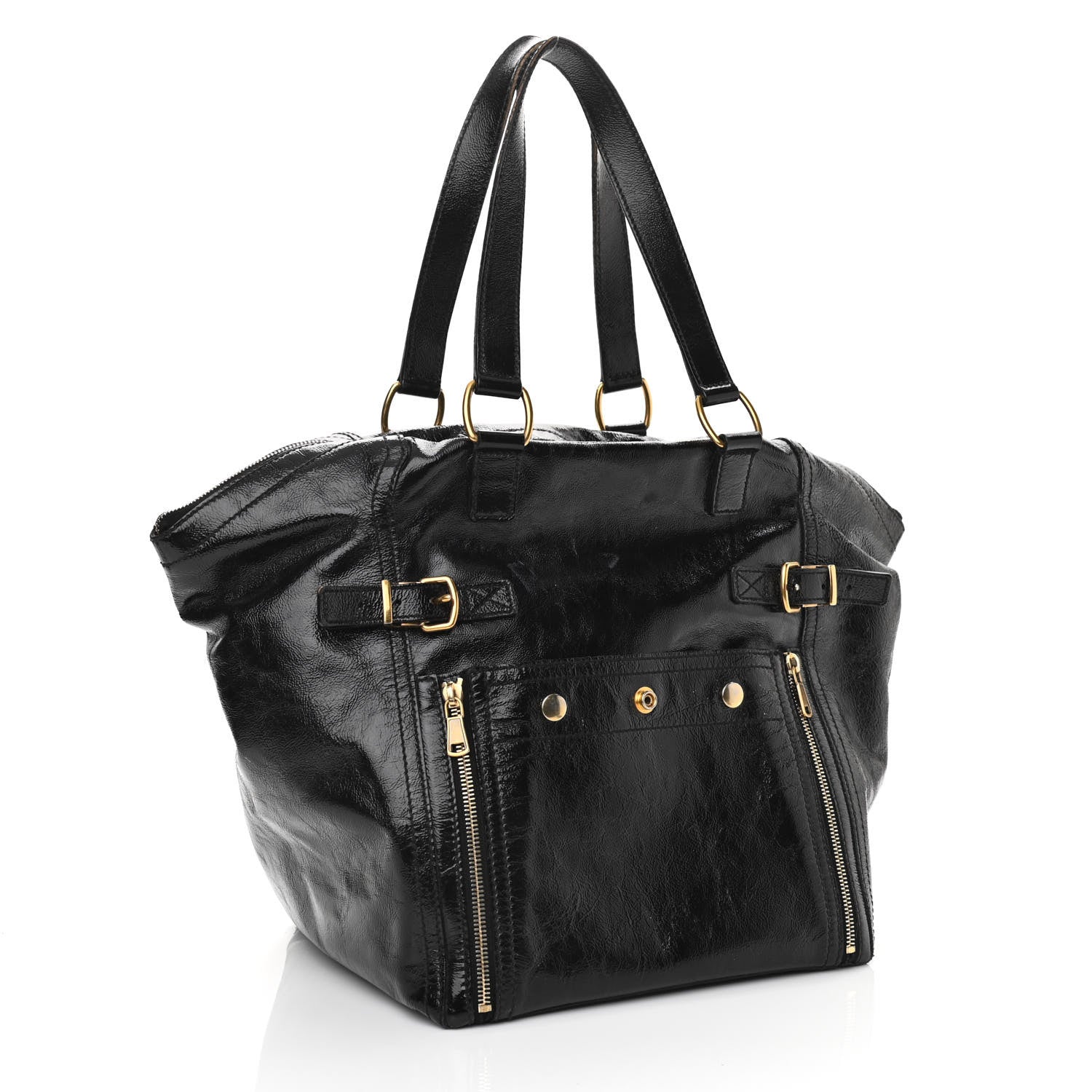 Saint Laurent Patent Large Downtown Tote Black 2 of 10