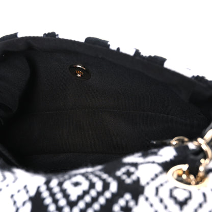 Chanel Cashmere Knit Coco Neige Flap Black White 5 of 10