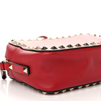 Valentino Garavani Calfskin Rockstud Camera Crossbody Bag Red 9 of 10