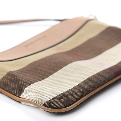 Burberry Mega Check Peyton Crossbody Clutch Bag Saddle Brown 6 of 11