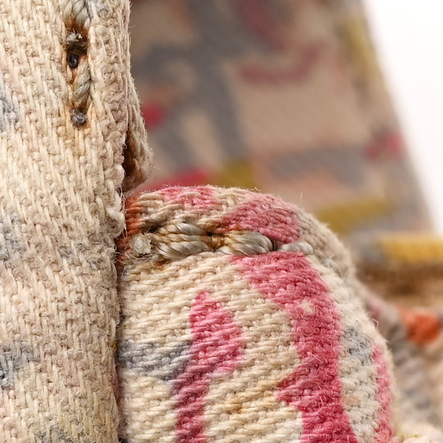 Canvas Beaded Baguette White Multicolor