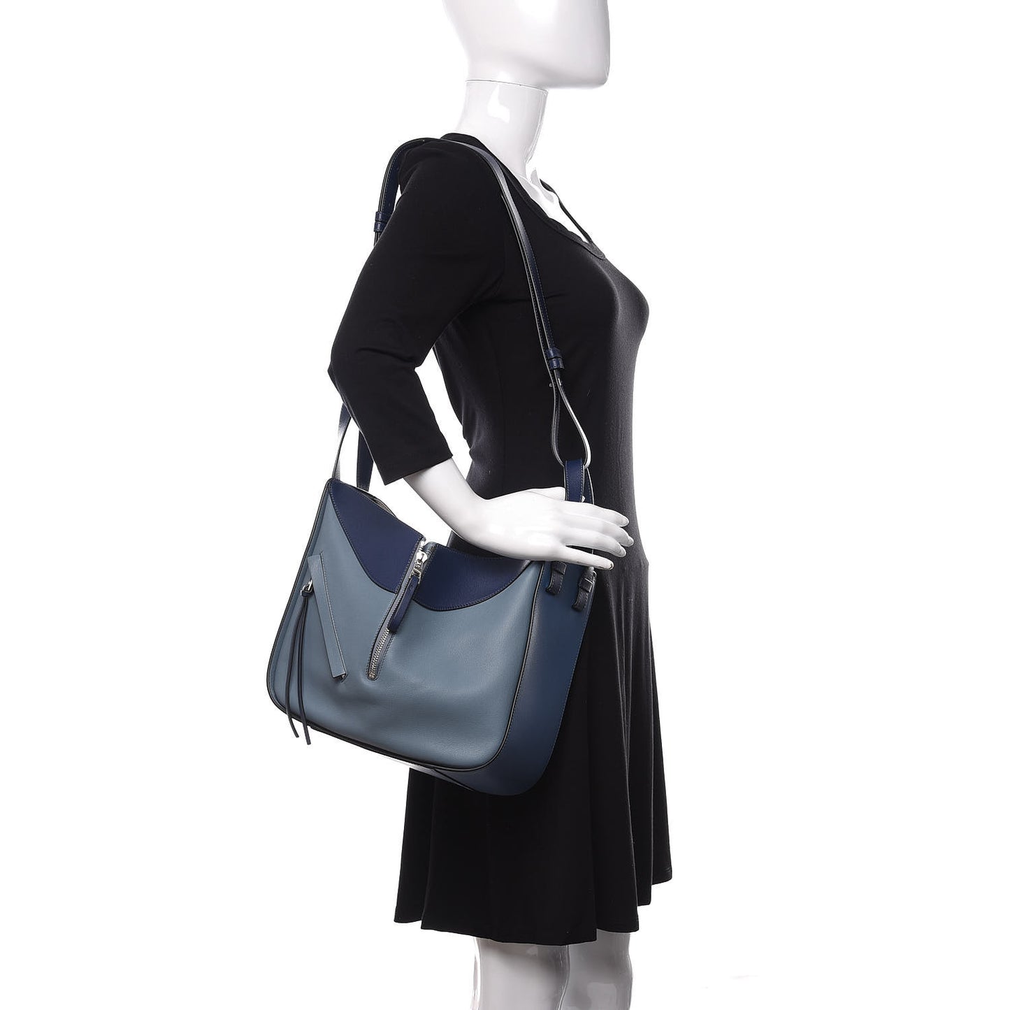 Calfskin Small Hammock Shoulder Bag Blue
