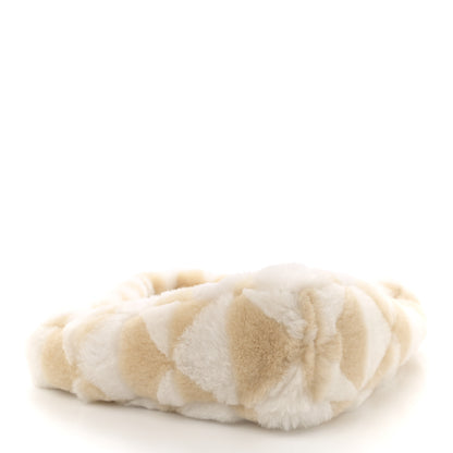 Prada Shearling Symbole Mini Triangle Bag Ecru White 4 of 10