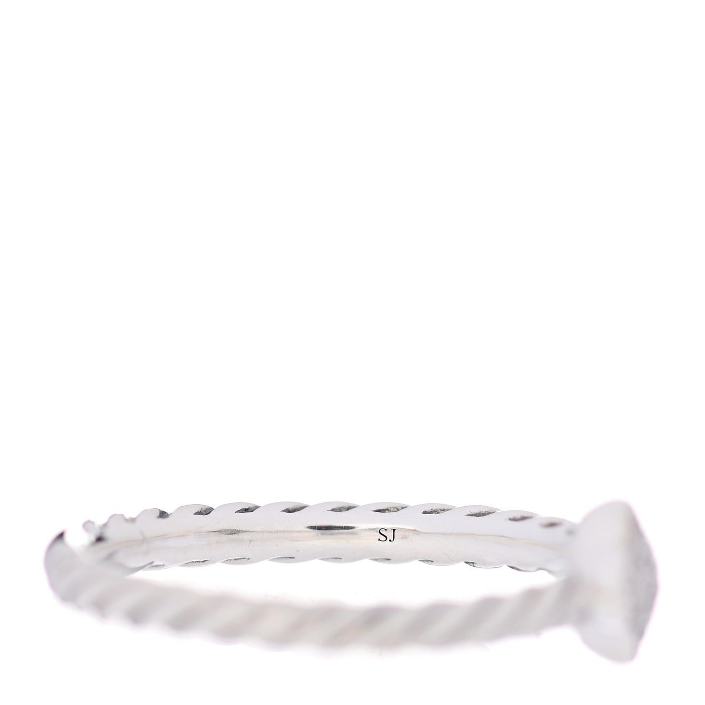 Sterling Silver Diamond Quatrefoil Ring 55 7.25