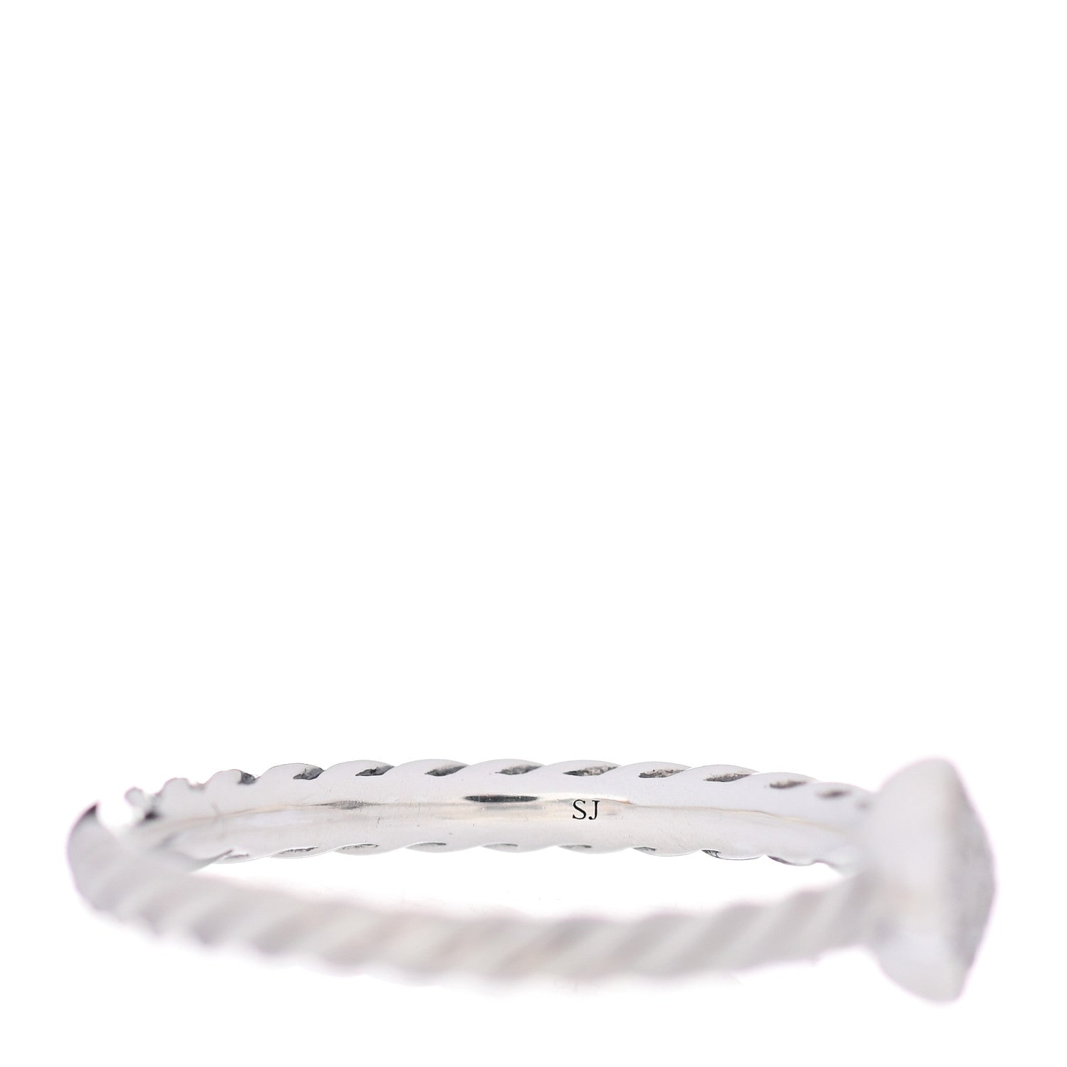 David Yurman Sterling Silver Diamond Quatrefoil Ring 55 7.25 5 of 5