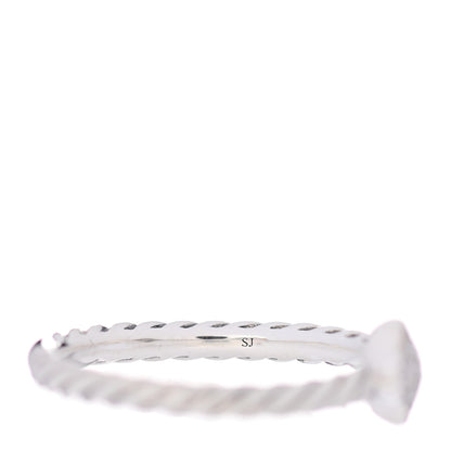 David Yurman Sterling Silver Diamond Quatrefoil Ring 55 7.25 5 of 5