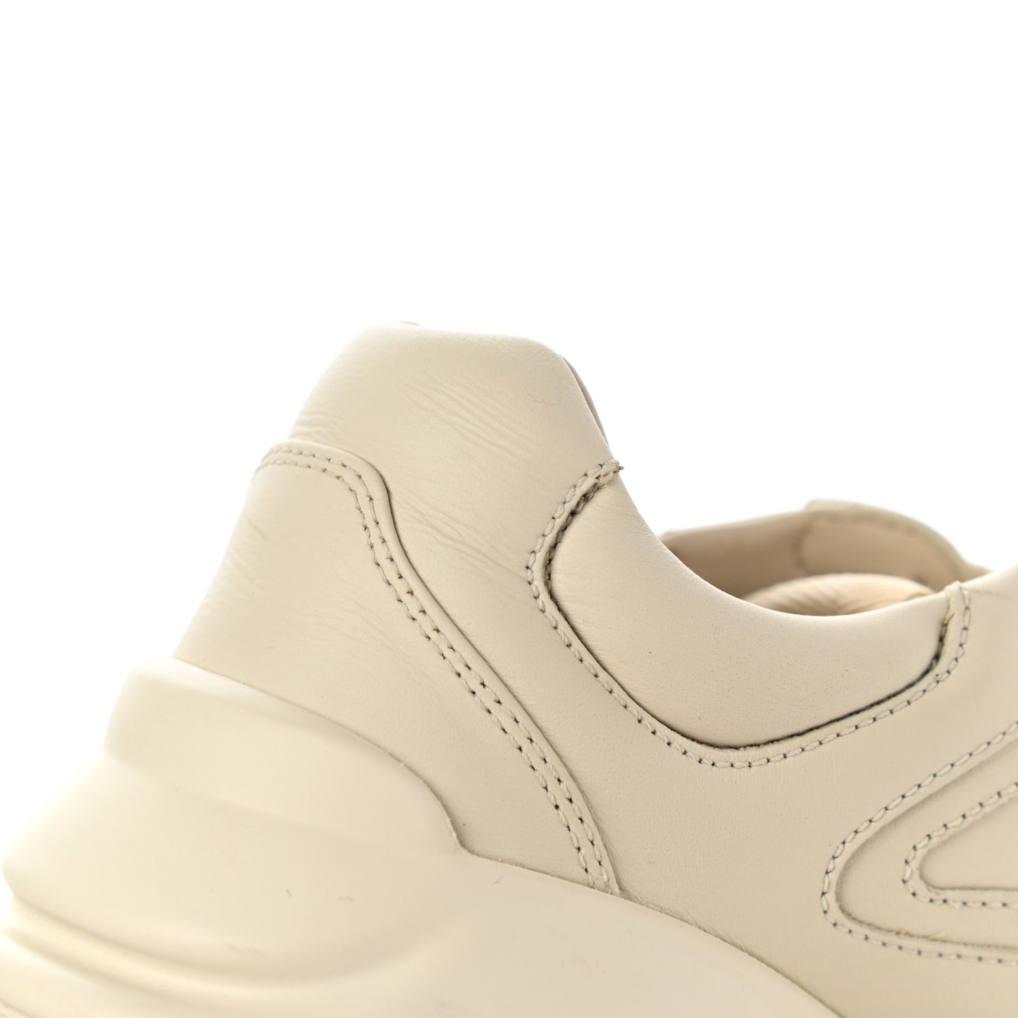 Calfskin Logo Womens Rhyton Sneakers 35.5 Ivory