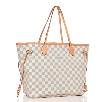 Louis Vuitton Damier Azur Neo Neverfull MM Rose Ballerine 4 of 12
