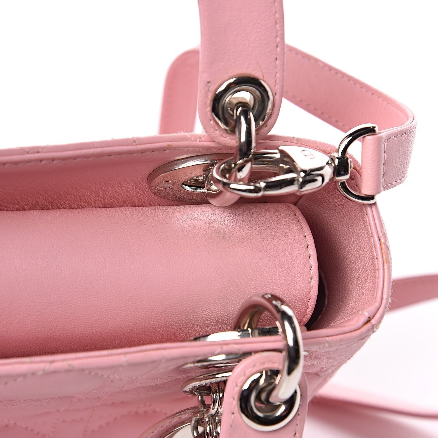 Christian Dior Lambskin Cannage Mini Lady Dior Rose Clair 13 of 13